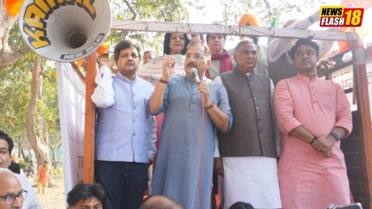 BJP Protest In Delhi Outside Sonia Gandhi's Home In Response To The Congress Leader's Disparaging Remarks On Shri Narendra Modi's Father