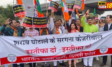 Delhi BJP Has Launched A Public Awareness Campaign At Ten Important Crossroads In Delhi, Calling For The Resignation Of Chief Minister Kejriwal
