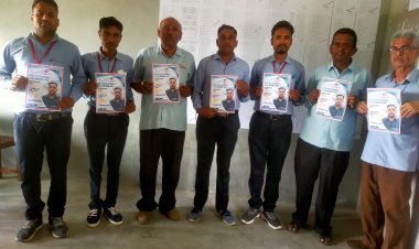 Teacher Virendra Kumar Launches Real Super Hero Awards Poster in Uttar Pradesh