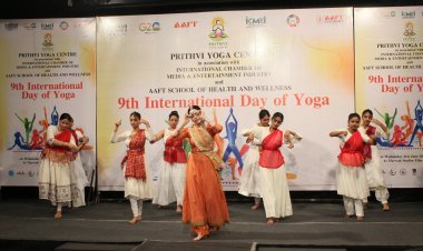AAFT School of Health and Wellness & Prithvi Yoga Center Celebrated 9th International Day Of Yoga In Noida