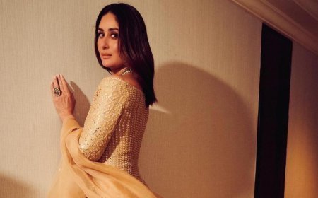 Kareena Kapoor Shines In Golden Lehenga, Honored With Dadasaheb Phalke Award, Radiating Elegance & Grace