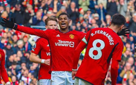 Manchester United Clinches 2-0 Victory Over Everton At Old Trafford Thanks To Rashford And Fernandes Goals