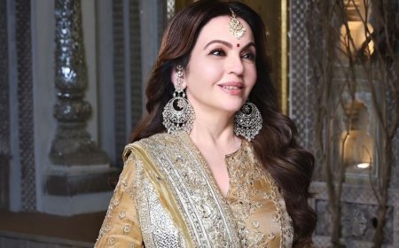 Anant Radhika Wedding: Nita Ambani Shines In Golden Embroidered Suit