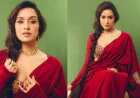 Shraddha Kapoor Look Stunning In Red Masaba Saree At Thamma Trailer Launch
