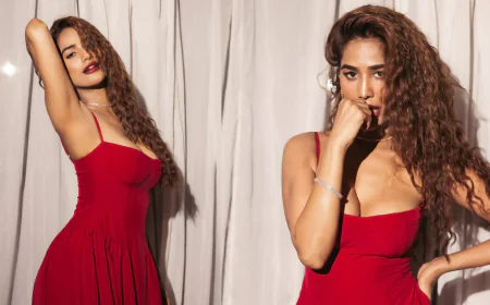Poonam Pandey Turns Heads In Stunning Red Sundress, Earning The Nickname ‘Laal Pari’ From Fans