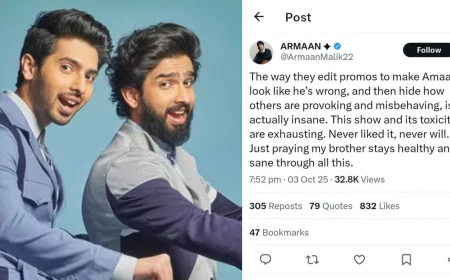 Bigg Boss 19: Armaan Malik Defends Brother Amaal Mallik Amid Edited Clip Controversy