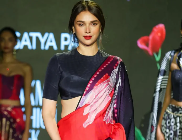Lakme Fashion Week 2025: Aditi Rao Hydari Dazzles In ‘The Night Garden’ Saree By Satya Paul