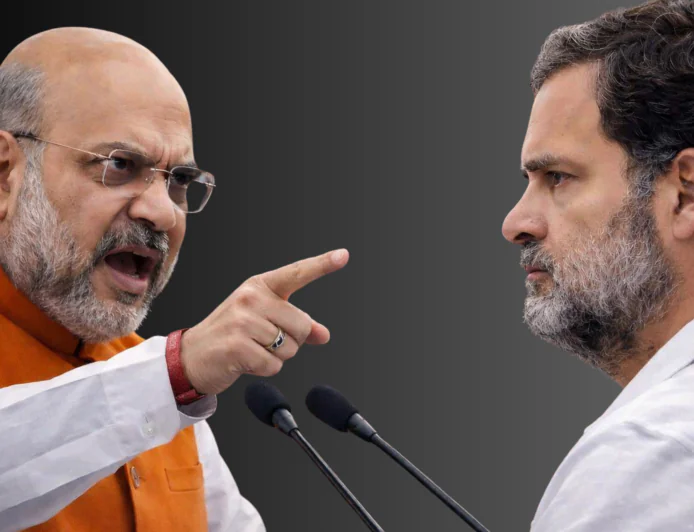 Rahul Gandhi’s Attendance in Parliament: Amit Shah Targets Congress During Debate on No-Confidence Motion Against Speaker