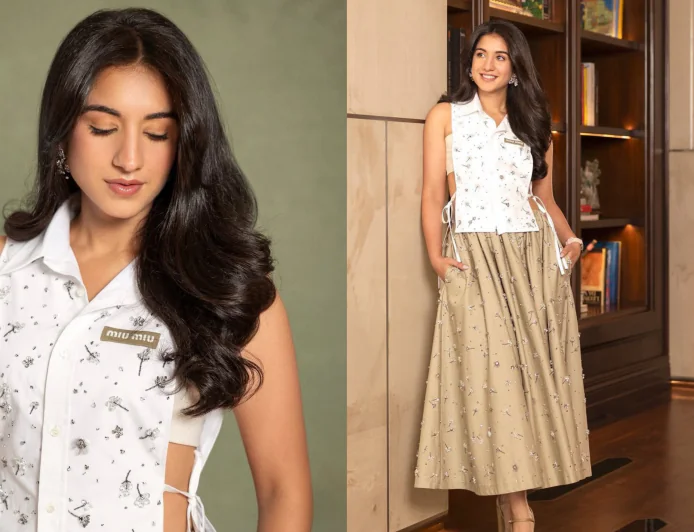 Radhika Merchant Stuns in Miu Miu Floral Look at Ambani Luncheon With Rihanna