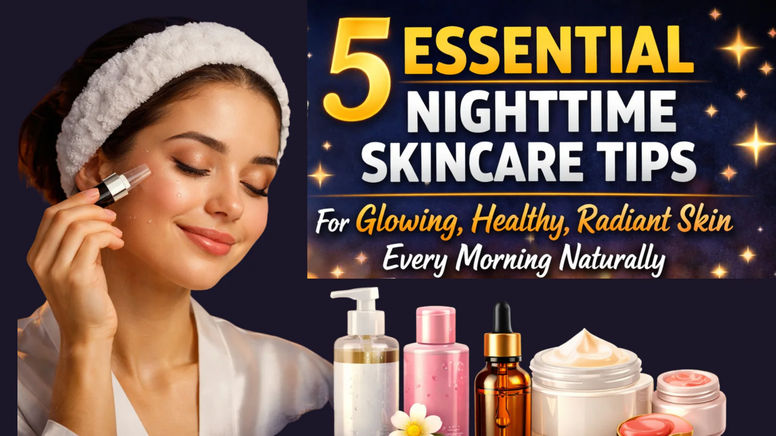 Night Skincare Tips For Glowing Skin: 5 Essential Night Tips for Glowing, Healthy, Radiant Skin Every Morning Naturally